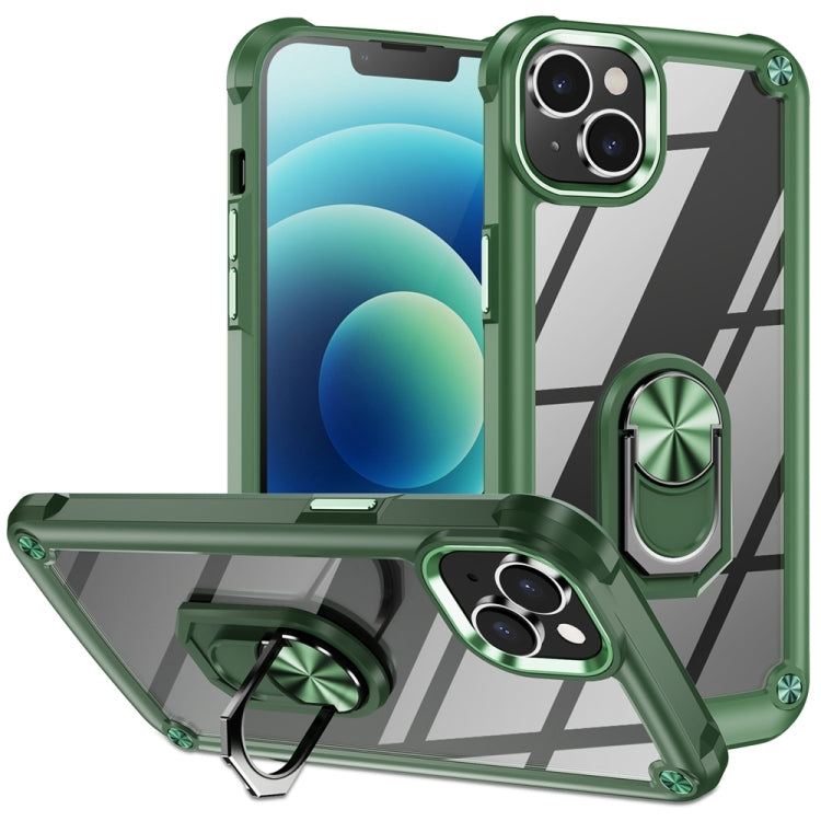 เคสโทรศัพท์ป้องกันเลนส์ TPU + PC พร้อมที่ใส่แหวน, For iPhone 15 Pro, For iPhone 15 Plus, For iPhone 15