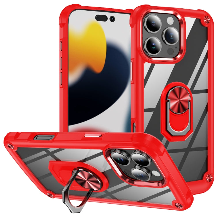 เคสโทรศัพท์ป้องกันเลนส์ TPU + PC พร้อมที่ใส่แหวน, For iPhone 17e / 16e, For iPhone 17 Pro Max, For iPhone 17, For iPhone Air, For iPhone 16 Pro Max, For iPhone 16 Pro, For iPhone 16 Plus, For iPhone 16, For iPhone 15 Pro Max
