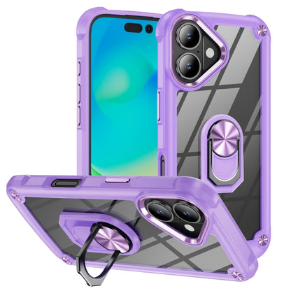 เคสโทรศัพท์ป้องกันเลนส์ TPU + PC พร้อมที่ใส่แหวน, For iPhone 17e / 16e, For iPhone 17 Pro Max, For iPhone 17, For iPhone Air, For iPhone 16 Pro Max, For iPhone 16 Pro, For iPhone 16 Plus, For iPhone 16, For iPhone 15 Pro Max