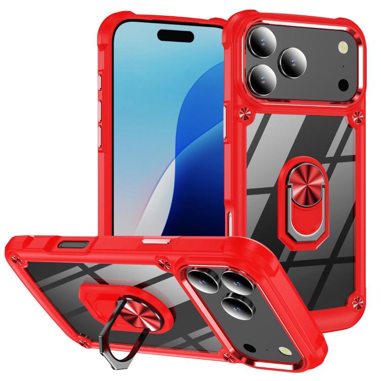 เคสโทรศัพท์ป้องกันเลนส์ TPU + PC พร้อมที่ใส่แหวน, For iPhone 17e / 16e, For iPhone 17 Pro Max, For iPhone 17, For iPhone Air, For iPhone 16 Pro Max, For iPhone 16 Pro, For iPhone 16 Plus, For iPhone 16, For iPhone 15 Pro Max