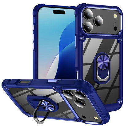 เคสโทรศัพท์ป้องกันเลนส์ TPU + PC พร้อมที่ใส่แหวน, For iPhone 17e / 16e, For iPhone 17 Pro Max, For iPhone 17, For iPhone Air, For iPhone 16 Pro Max, For iPhone 16 Pro, For iPhone 16 Plus, For iPhone 16, For iPhone 15 Pro Max
