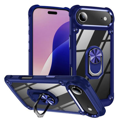 เคสโทรศัพท์ป้องกันเลนส์ TPU + PC พร้อมที่ใส่แหวน, For iPhone 17e / 16e, For iPhone 17 Pro Max, For iPhone 17, For iPhone Air, For iPhone 16 Pro Max, For iPhone 16 Pro, For iPhone 16 Plus, For iPhone 16, For iPhone 15 Pro Max