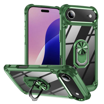 เคสโทรศัพท์ป้องกันเลนส์ TPU + PC พร้อมที่ใส่แหวน, For iPhone 17e / 16e, For iPhone 17 Pro Max, For iPhone 17, For iPhone Air, For iPhone 16 Pro Max, For iPhone 16 Pro, For iPhone 16 Plus, For iPhone 16, For iPhone 15 Pro Max