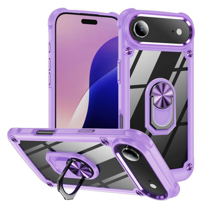 เคสโทรศัพท์ป้องกันเลนส์ TPU + PC พร้อมที่ใส่แหวน, For iPhone 17e / 16e, For iPhone 17 Pro Max, For iPhone 17, For iPhone Air, For iPhone 16 Pro Max, For iPhone 16 Pro, For iPhone 16 Plus, For iPhone 16, For iPhone 15 Pro Max
