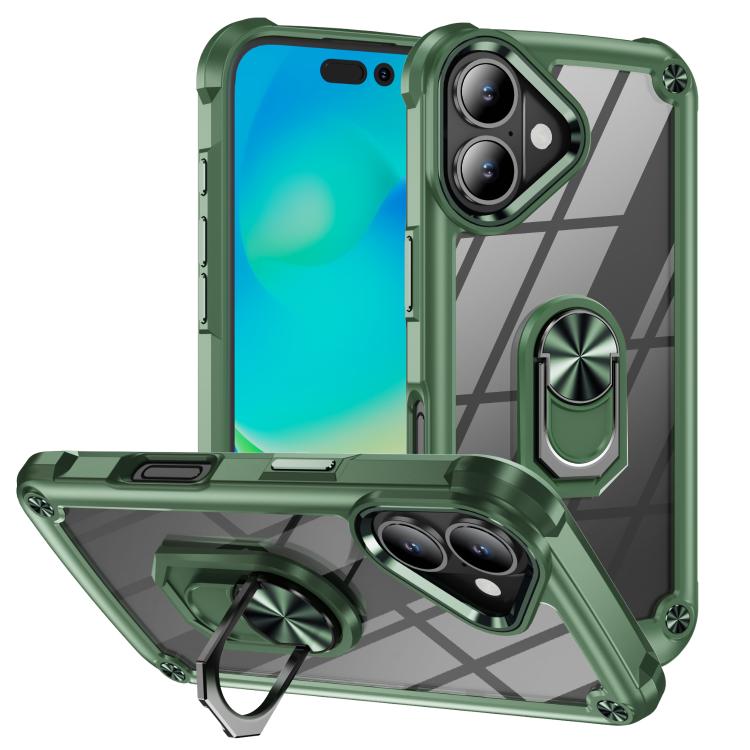 เคสโทรศัพท์ป้องกันเลนส์ TPU + PC พร้อมที่ใส่แหวน, For iPhone 17e / 16e, For iPhone 17 Pro Max, For iPhone 17, For iPhone Air, For iPhone 16 Pro Max, For iPhone 16 Pro, For iPhone 16 Plus, For iPhone 16, For iPhone 15 Pro Max