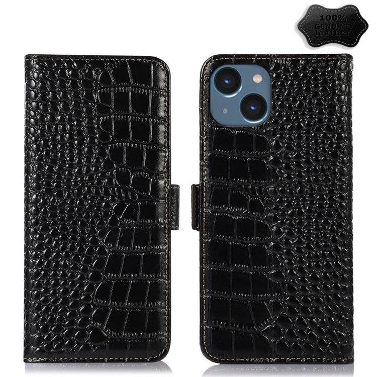 ซองใส่โทรศัพท์หนังวัวชั้นบนจระเข้, For iPhone 15