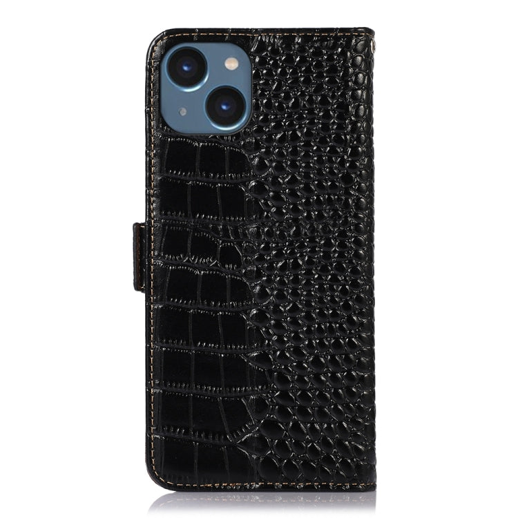 ซองใส่โทรศัพท์หนังวัวชั้นบนจระเข้, For iPhone 15