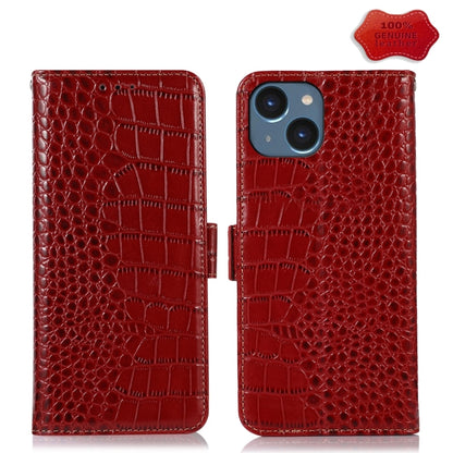 ซองใส่โทรศัพท์หนังวัวชั้นบนจระเข้, For iPhone 15
