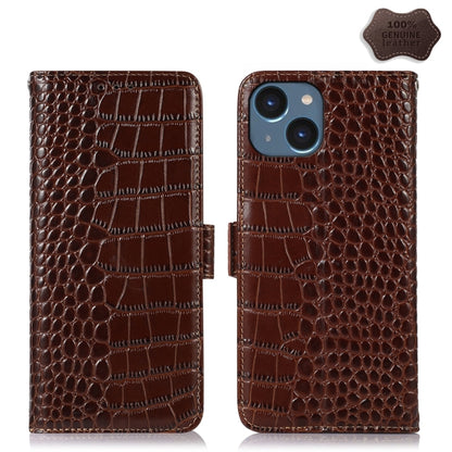 ซองใส่โทรศัพท์หนังวัวชั้นบนจระเข้, For iPhone 15