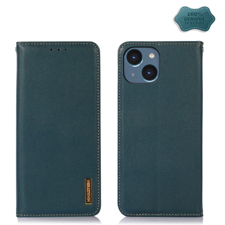 KHAZNEH Nappa เคสโทรศัพท์หนังวัวชั้นบนสุด, For iPhone 15