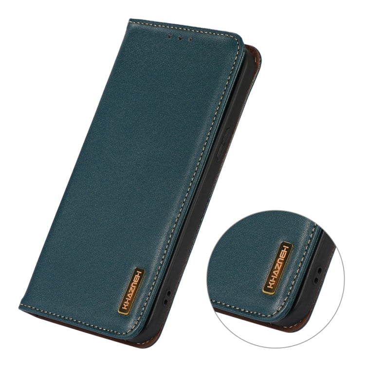 KHAZNEH Nappa เคสโทรศัพท์หนังวัวชั้นบนสุด, For iPhone 15