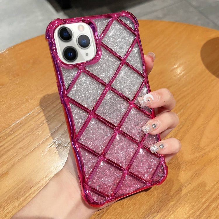 3D Diamond Lattice เลเซอร์แกะสลักกระดาษกากเพชรเคสโทรศัพท์, For iPhone 12 / 12 Pro, For iPhone 12 Pro Max, For iPhone 11 Pro Max, For iPhone 11