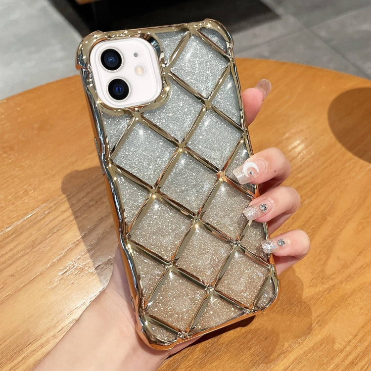 3D Diamond Lattice เลเซอร์แกะสลักกระดาษกากเพชรเคสโทรศัพท์, For iPhone 12 / 12 Pro, For iPhone 12 Pro Max, For iPhone 11 Pro Max, For iPhone 11
