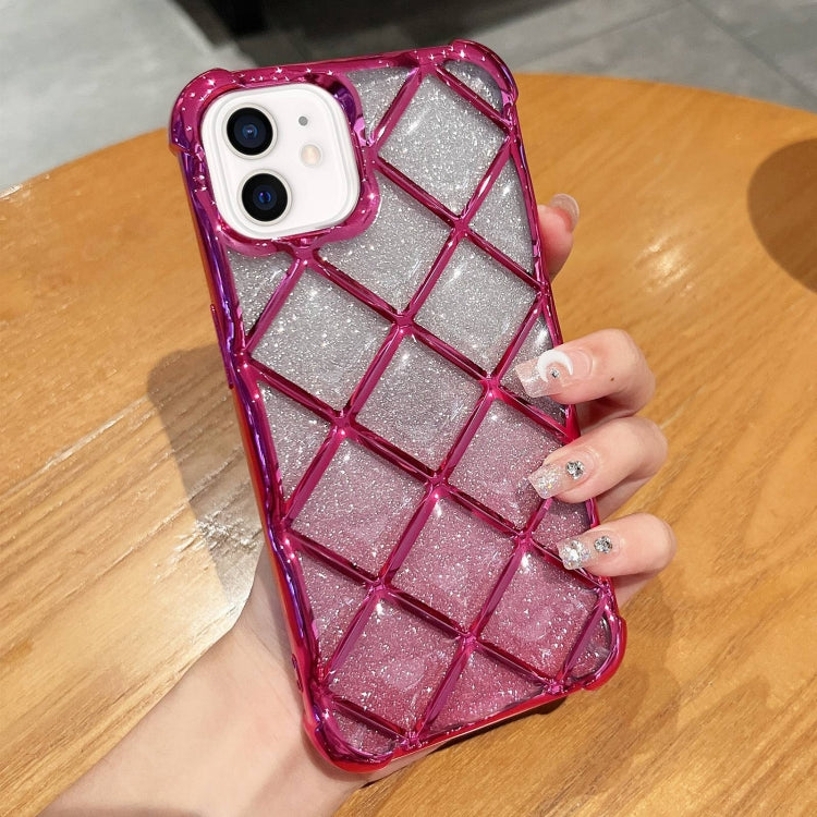3D Diamond Lattice เลเซอร์แกะสลักกระดาษกากเพชรเคสโทรศัพท์, For iPhone 12 / 12 Pro, For iPhone 12 Pro Max, For iPhone 11 Pro Max, For iPhone 11