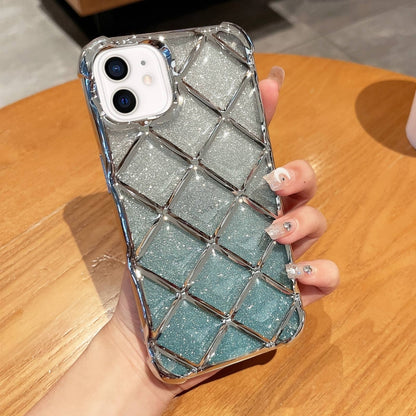 3D Diamond Lattice เลเซอร์แกะสลักกระดาษกากเพชรเคสโทรศัพท์, For iPhone 12 / 12 Pro, For iPhone 12 Pro Max, For iPhone 11 Pro Max, For iPhone 11