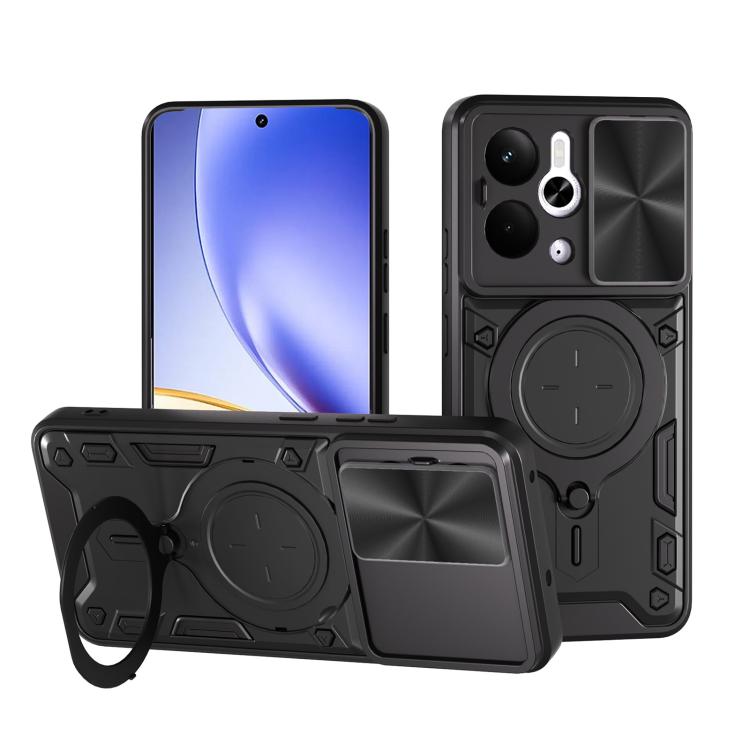 ซองใส่โทรศัพท์แบบแม่เหล็ก Camshield แบบเลื่อนพื้นผิวซีดี, For Realme P4 Power 5G, For Realme 16 Pro / 16 Pro+ 5G, For Realme P3 5G / 14 5G Global, For Realme P3 Ultra 5G India, For Realme 14 Pro+ 5G, For Realme C75 4G / 14x 5G Global                   ...