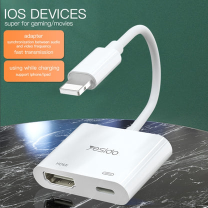 Yesido HM06 8 พินกับอะแดปเตอร์วิดีโอเสียง HDMI, HM06
