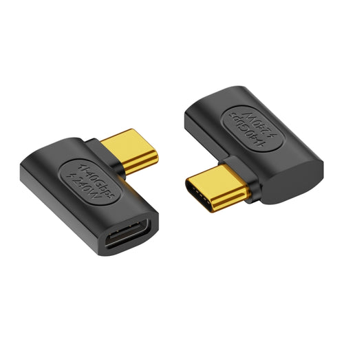 40Gbps 240W USB-C / Type-C ตัวเมียเป็น USB-C / Type-C ตัวผู้ Side Bend Adapter, Side Bend Adapter