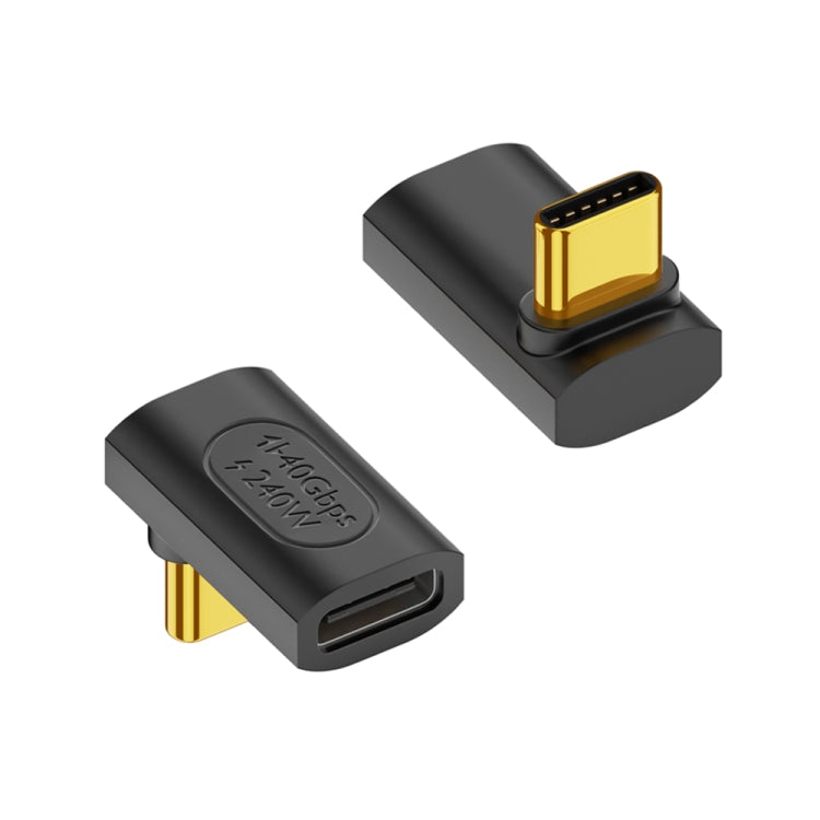 40Gbps 240W USB-C / Type-C ตัวเมียเป็น USB-C / Type-C ตัวผู้ 3D Bend Adapter, 3D Bend Adapter