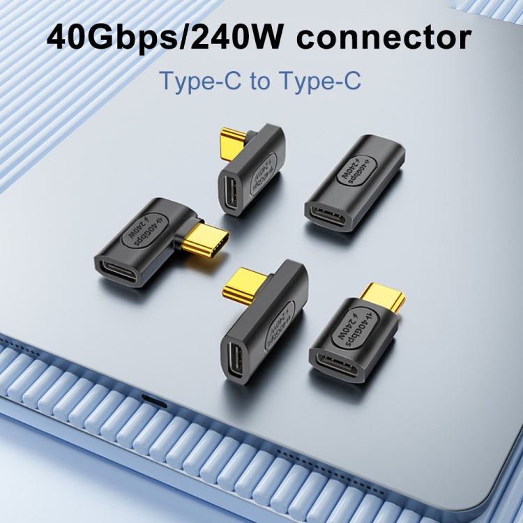 40Gbps 240W USB-C / Type-C ตัวเมียเป็น USB-C / Type-C ตัวผู้ 3D Bend Adapter, 3D Bend Adapter