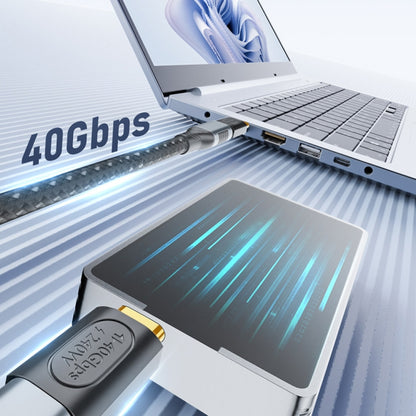 40Gbps 240W USB-C / Type-C ตัวเมียเป็น USB-C / Type-C ตัวผู้ 3D Bend Adapter, 3D Bend Adapter
