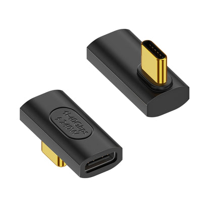 40Gbps 240W USB-C / Type-C ตัวเมียเป็น USB-C / Type-C ตัวผู้ Middle Bend Adapter, Middle Bend Adapter