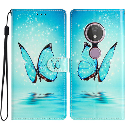 เคสโทรศัพท์หนังวาดสี, For Motorola Moto G7 Power