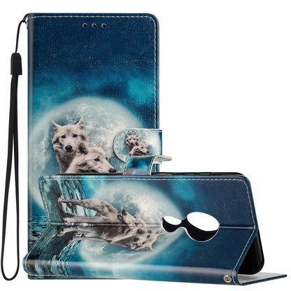 เคสโทรศัพท์หนังวาดสี, For Motorola Moto G7 Power