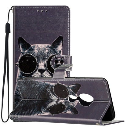 เคสโทรศัพท์หนังวาดสี, For Motorola Moto G7 Power