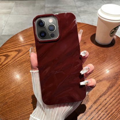 เคสโทรศัพท์ TPU พื้นผิวคลื่นสีทึบ