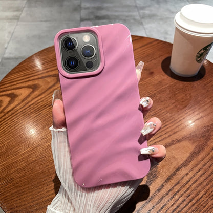 เคสโทรศัพท์ TPU พื้นผิวคลื่นสีทึบ