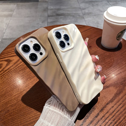 เคสโทรศัพท์ TPU พื้นผิวคลื่นสีทึบ