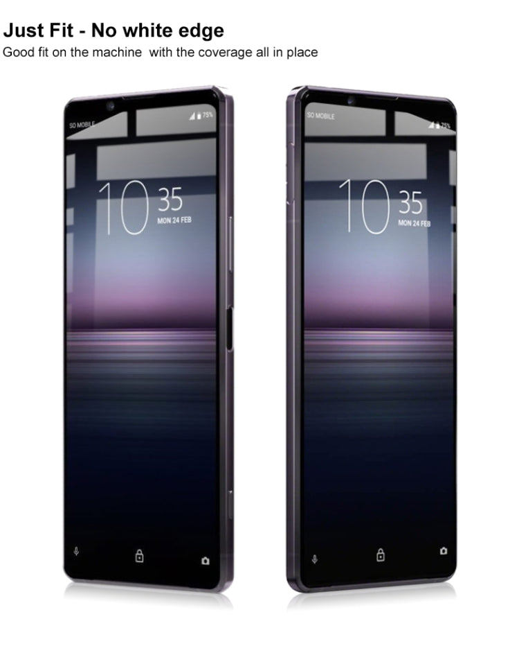 ฟิล์มกระจกนิรภัยแบบเต็มจอ IMAK Pro+ Series, For Sony Xperia 1 II, For Sony Xperia 1, For Sony Xperia 5, For Sony Xperia 10 II