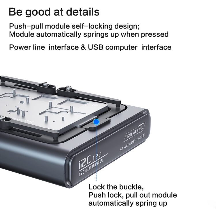 i2C T20 เมนบอร์ดอัจฉริยะแพลตฟอร์มทำความร้อนชั้นกลางสำหรับ iPhone X-14 Series, i2C T20 For iPhone X-14 Series
