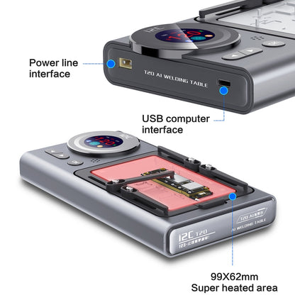 i2C T20 เมนบอร์ดอัจฉริยะแพลตฟอร์มทำความร้อนชั้นกลางสำหรับ iPhone X-14 Series, i2C T20 For iPhone X-14 Series