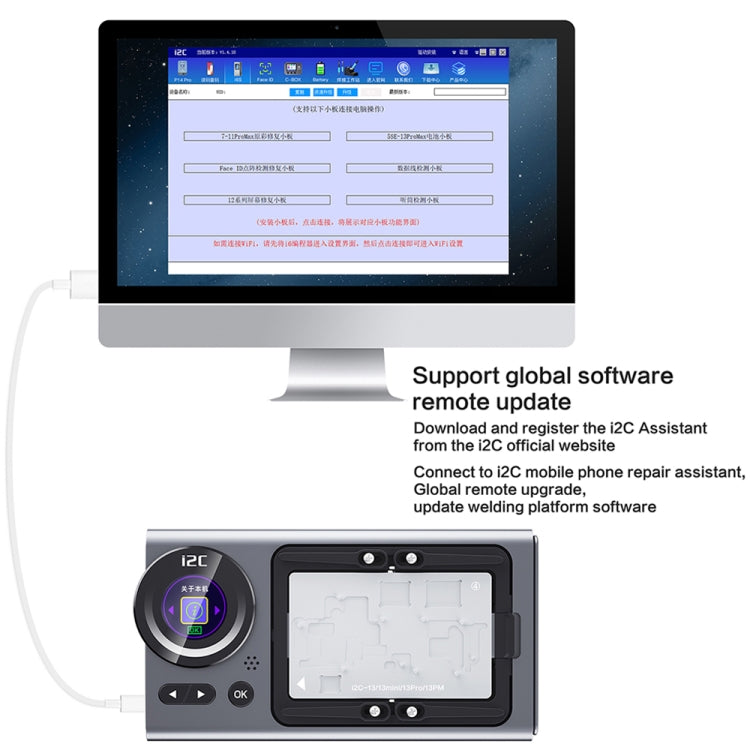 i2C T20 เมนบอร์ดอัจฉริยะแพลตฟอร์มทำความร้อนชั้นกลางสำหรับ iPhone X-14 Series, i2C T20 For iPhone X-14 Series