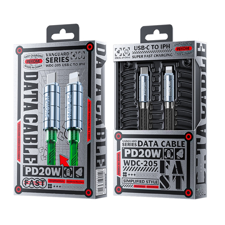 WK WDC-205 PD 20W USB-C/Type-C to 8 Pin Super Fast Charge Data Cable, ความยาว: 1 ม., WDC-205