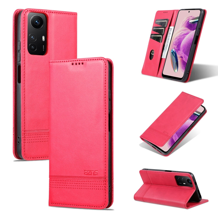 AZNS เคสโทรศัพท์หนังพลิกเนื้อลูกวัวแม่เหล็ก, For Xiaomi Redmi K60 Ultra/Mi 13T/13T Pro, For Xiaomi Redmi K70/K70 Pro, For Xiaomi Redmi 12 4G, For Xiaomi Redmi Note 12S