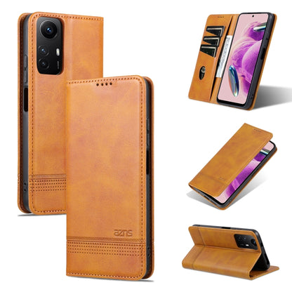 AZNS เคสโทรศัพท์หนังพลิกเนื้อลูกวัวแม่เหล็ก, For Xiaomi Redmi K60 Ultra/Mi 13T/13T Pro, For Xiaomi Redmi K70/K70 Pro, For Xiaomi Redmi 12 4G, For Xiaomi Redmi Note 12S
