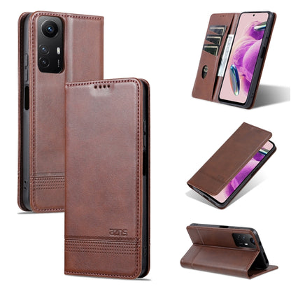 AZNS เคสโทรศัพท์หนังพลิกเนื้อลูกวัวแม่เหล็ก, For Xiaomi Redmi K60 Ultra/Mi 13T/13T Pro, For Xiaomi Redmi K70/K70 Pro, For Xiaomi Redmi 12 4G, For Xiaomi Redmi Note 12S