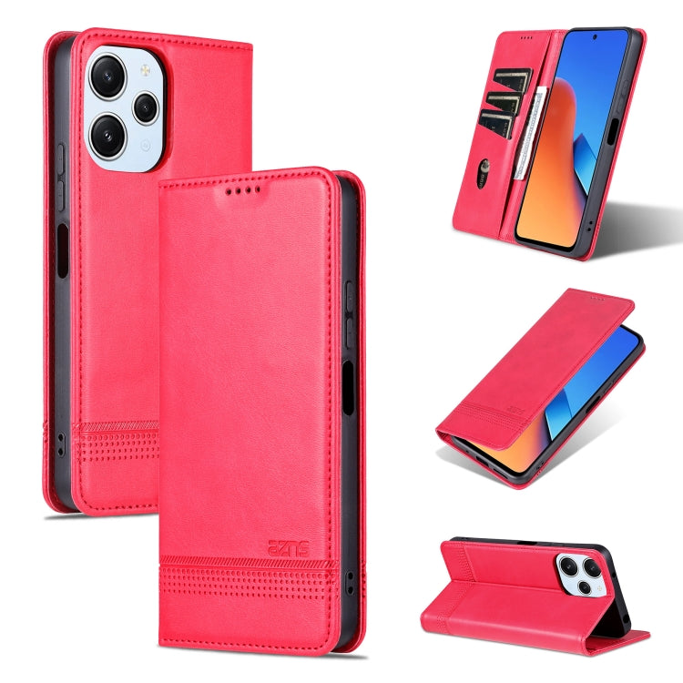 AZNS เคสโทรศัพท์หนังพลิกเนื้อลูกวัวแม่เหล็ก, For Xiaomi Redmi K60 Ultra/Mi 13T/13T Pro, For Xiaomi Redmi K70/K70 Pro, For Xiaomi Redmi 12 4G, For Xiaomi Redmi Note 12S