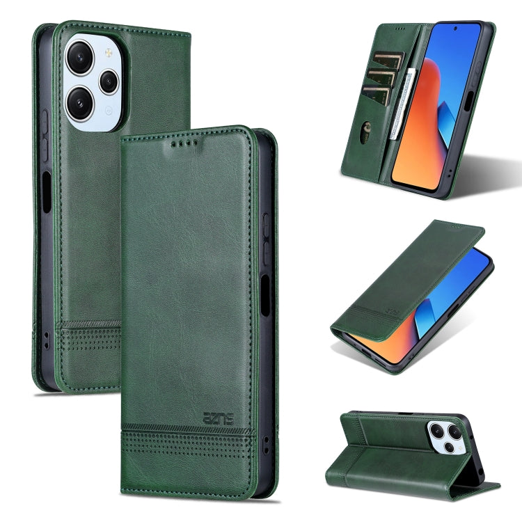 AZNS เคสโทรศัพท์หนังพลิกเนื้อลูกวัวแม่เหล็ก, For Xiaomi Redmi K60 Ultra/Mi 13T/13T Pro, For Xiaomi Redmi K70/K70 Pro, For Xiaomi Redmi 12 4G, For Xiaomi Redmi Note 12S