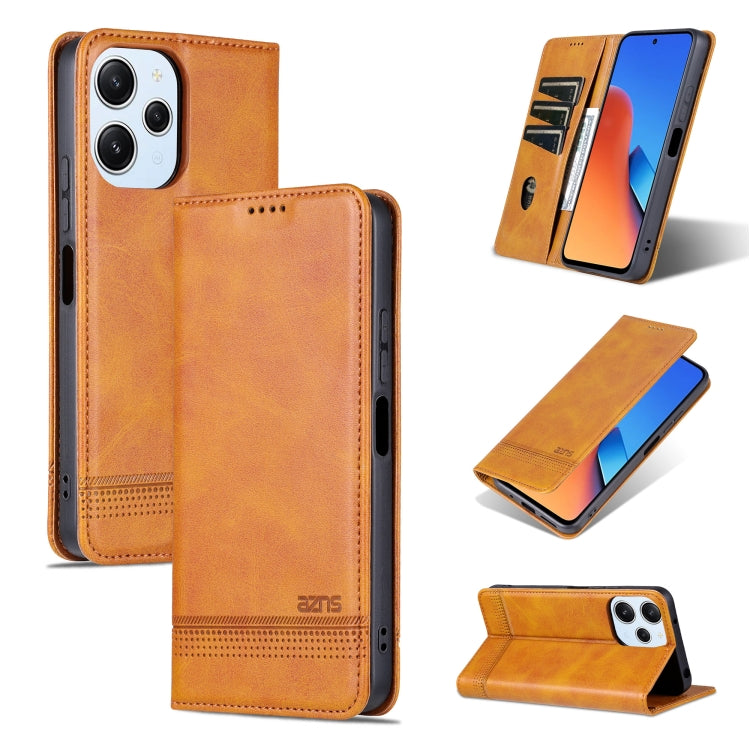 AZNS เคสโทรศัพท์หนังพลิกเนื้อลูกวัวแม่เหล็ก, For Xiaomi Redmi K60 Ultra/Mi 13T/13T Pro, For Xiaomi Redmi K70/K70 Pro, For Xiaomi Redmi 12 4G, For Xiaomi Redmi Note 12S