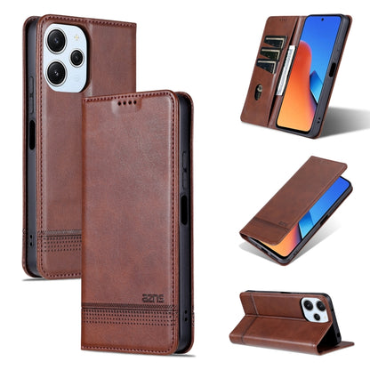 AZNS เคสโทรศัพท์หนังพลิกเนื้อลูกวัวแม่เหล็ก, For Xiaomi Redmi K60 Ultra/Mi 13T/13T Pro, For Xiaomi Redmi K70/K70 Pro, For Xiaomi Redmi 12 4G, For Xiaomi Redmi Note 12S