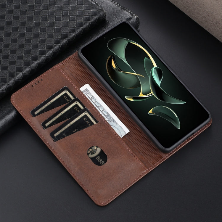 AZNS เคสโทรศัพท์หนังพลิกเนื้อลูกวัวแม่เหล็ก, For Xiaomi Redmi K60 Ultra/Mi 13T/13T Pro, For Xiaomi Redmi K70/K70 Pro, For Xiaomi Redmi 12 4G, For Xiaomi Redmi Note 12S