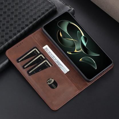 AZNS เคสโทรศัพท์หนังพลิกเนื้อลูกวัวแม่เหล็ก, For Xiaomi Redmi K60 Ultra/Mi 13T/13T Pro, For Xiaomi Redmi K70/K70 Pro, For Xiaomi Redmi 12 4G, For Xiaomi Redmi Note 12S