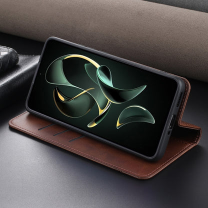 AZNS เคสโทรศัพท์หนังพลิกเนื้อลูกวัวแม่เหล็ก, For Xiaomi Redmi K60 Ultra/Mi 13T/13T Pro, For Xiaomi Redmi K70/K70 Pro, For Xiaomi Redmi 12 4G, For Xiaomi Redmi Note 12S