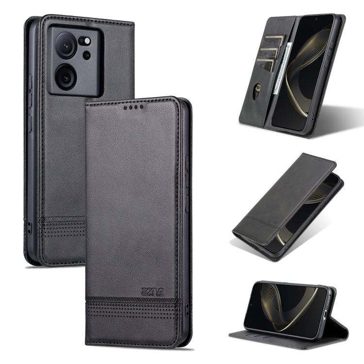 AZNS เคสโทรศัพท์หนังพลิกเนื้อลูกวัวแม่เหล็ก, For Xiaomi Redmi K60 Ultra/Mi 13T/13T Pro, For Xiaomi Redmi K70/K70 Pro, For Xiaomi Redmi 12 4G, For Xiaomi Redmi Note 12S