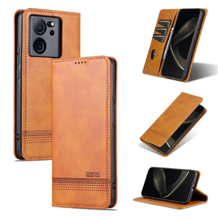 AZNS เคสโทรศัพท์หนังพลิกเนื้อลูกวัวแม่เหล็ก, For Xiaomi Redmi K60 Ultra/Mi 13T/13T Pro, For Xiaomi Redmi K70/K70 Pro, For Xiaomi Redmi 12 4G, For Xiaomi Redmi Note 12S
