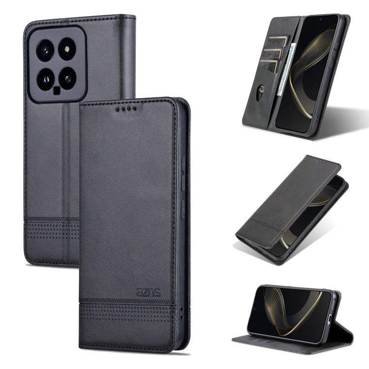 AZNS เคสโทรศัพท์หนังพลิกเนื้อลูกวัวแม่เหล็ก, For Xiaomi Redmi Turbo 3, For Xiaomi Redmi Note 13 Pro 4G, For Xiaomi Redmi Note 13 4G, For Xiaomi Redmi K70E, For Xiaomi 14 Ultra, For Xiaomi Redmi 13C / Poco C65, For Xiaomi 14 Pro, For Xiaomi 14